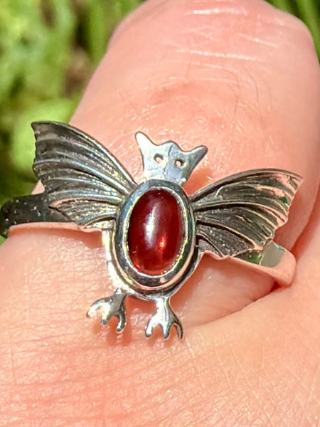 Gorgeous Bat Garnet Ring Size 9