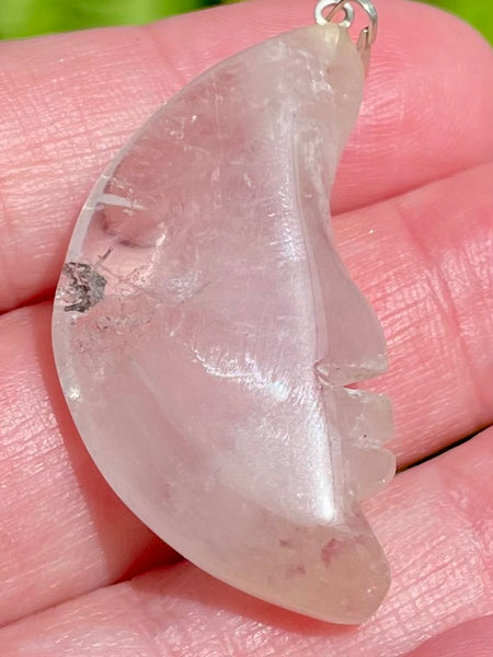Clear Quartz Moon Pendant - Morganna’s Treasures