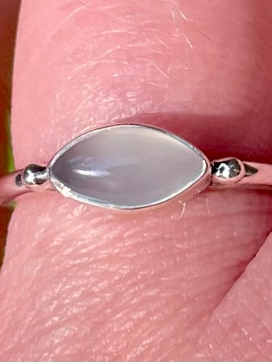 Aqua Chalcedony Ring Size 8