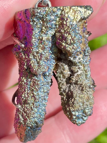 Titanium Aura Spirit Quartz Pendant - Morganna’s Treasures