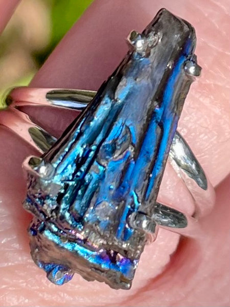 Rainbow Aura Kyanite Ring Size 8 - Morganna’s Treasures