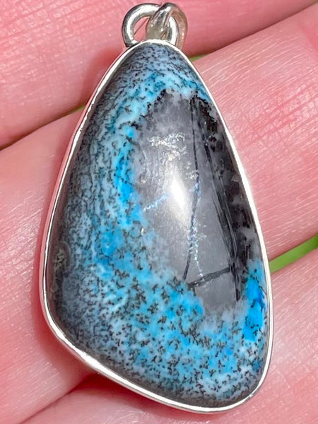 Blue Dendritic Opal Pendant - Morganna’s Treasures