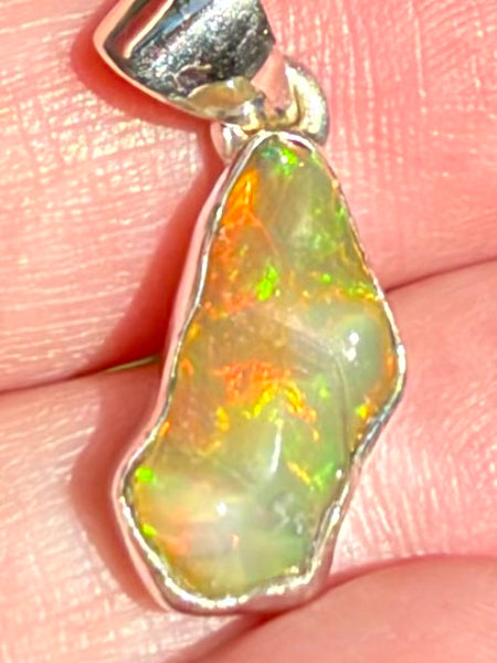Stunning Rough Ethiopian Opal Pendant