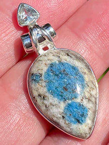 K2 Blue Azurite and Blue Topaz Pendant - Morganna’s Treasures 