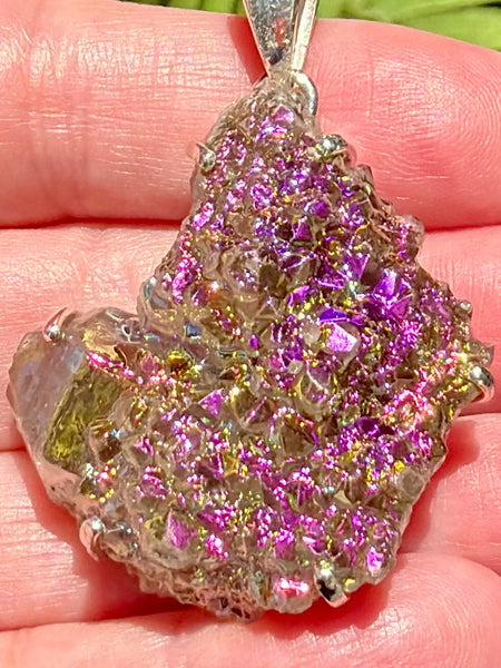 Titanium Aura Spirit Quartz Pendant - Morganna’s Treasures