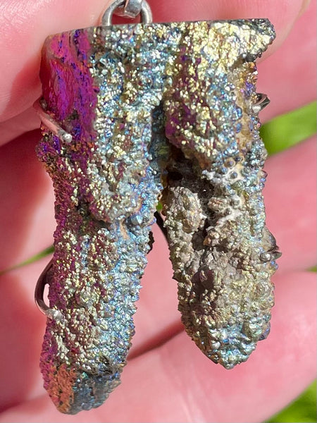 Titanium Aura Spirit Quartz Pendant - Morganna’s Treasures