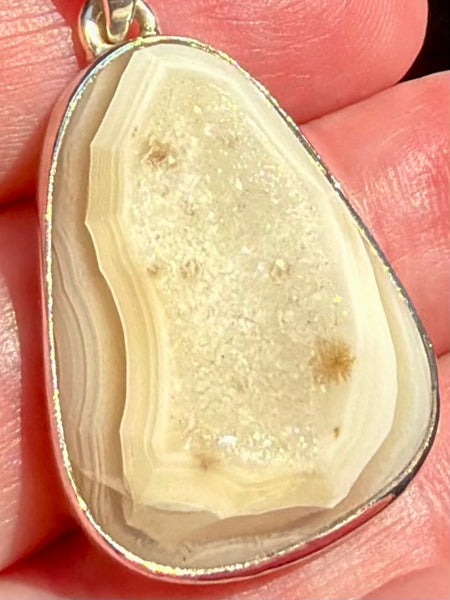 Clear Quartz Druzy Pendant