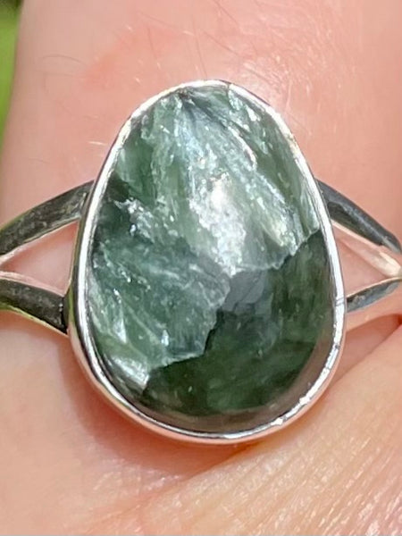 Green Seraphinite Ring Size 7 - Morganna’s Treasures