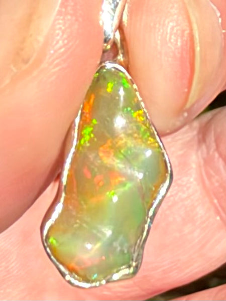 Stunning Rough Ethiopian Opal Pendant