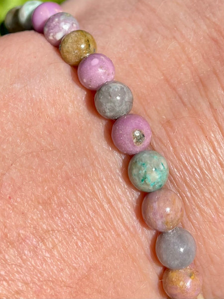 Phosphosiderite and Chrysocolla Bracelet - Morganna’s Treasures