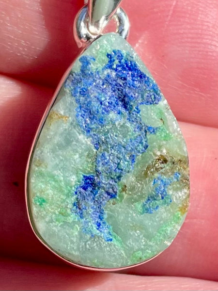 Rare Dioptase in Azurite Pendant - Morganna’s Treasures 