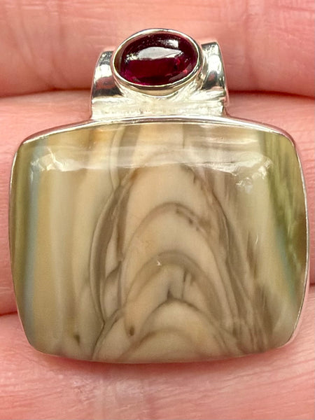 Royal Imperial Jasper and Garnet Pendant - Morganna’s Treasures