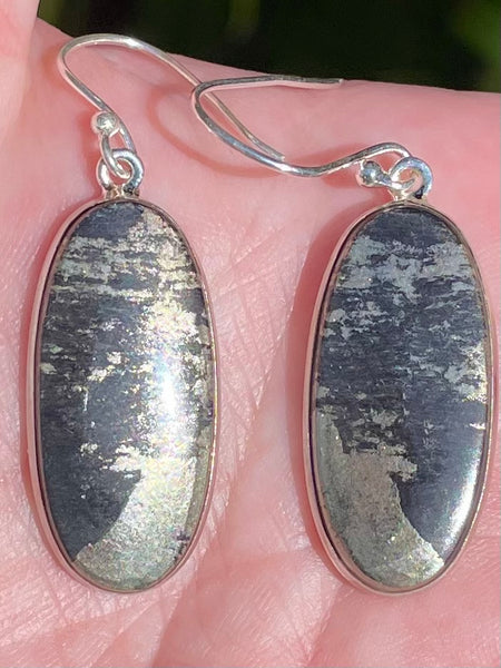 Pyrite in Magnetite (Healer's Gold) Earrings - Morganna’s Treasures