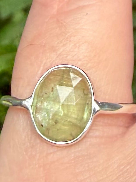 Green Kyanite Ring Size 7.5
