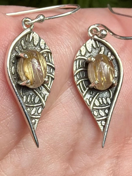 Rutilated Quartz Earrings - Morganna’s Treasures