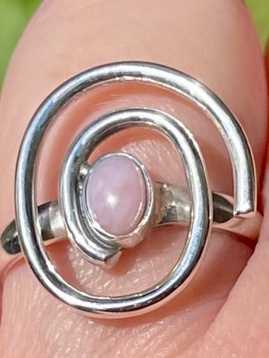 Peruvian Pink Opal Spiral Ring Size 7 - Morganna’s Treasures 