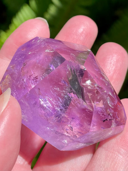 Faceted Purple Amethyst with Rainbows - Morganna’s Treasures 