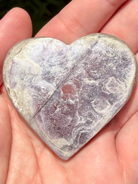 Purple Mica Heart Palm Stone - Morganna’s Treasures
