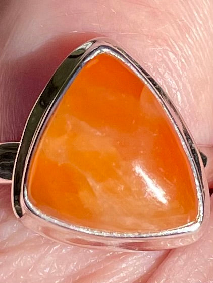 Orange Calcite Ring Size 8.5