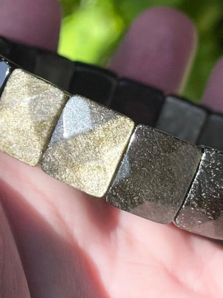 Faceted Gold Sheen Obsidian Bracelet - Morganna’s Treasures