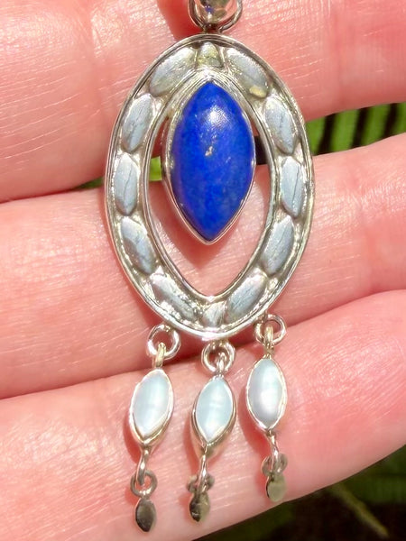 Gorgeous Lapis Lazuli and Pearl Pendant