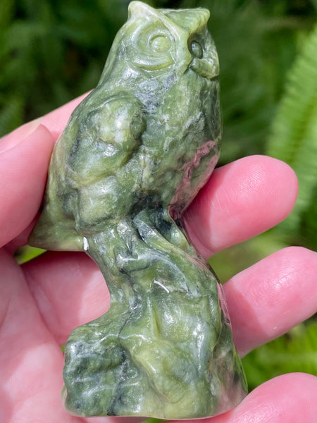 Green Jasper Owl - Morganna’s Treasures