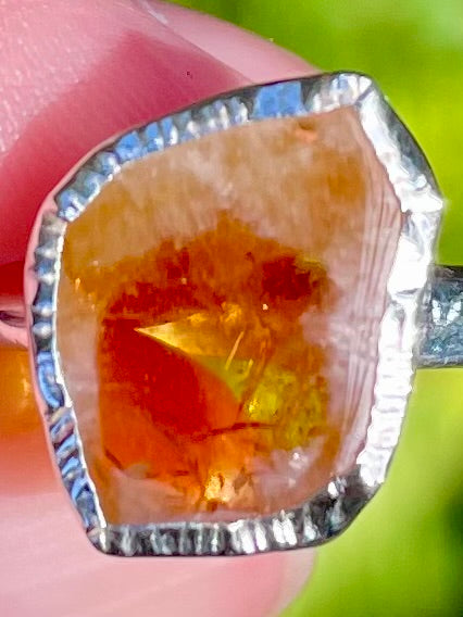 Citrine Stalactite Ring Size 8