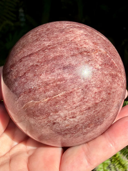 Large Strawberry Quartz Sphere