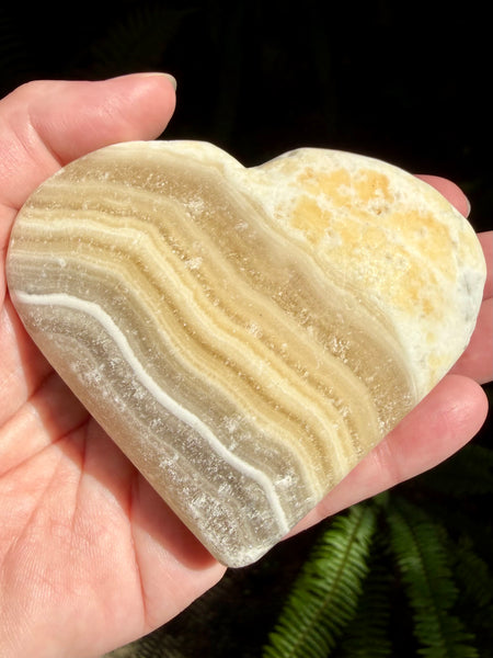 Large Calcite Carved Heart