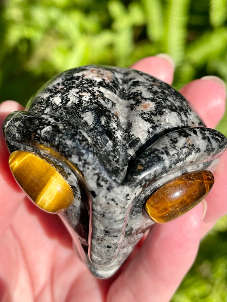 Yooperlite and Tigers Eye Alien - Morganna’s Treasures