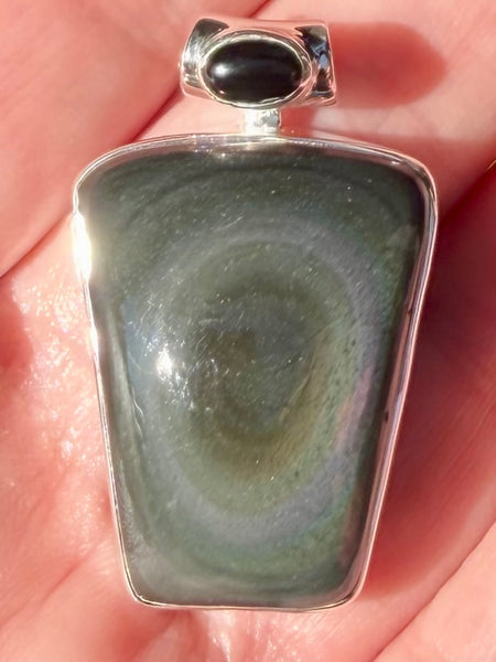 Obsidian Eye and Black Onyx Pendant - Morganna’s Treasures