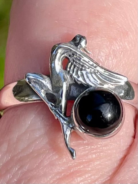 Black Onyx Fairy Ring Size 8