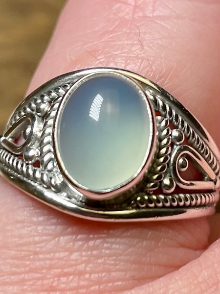 Aqua Chalcedony Ring Size 6