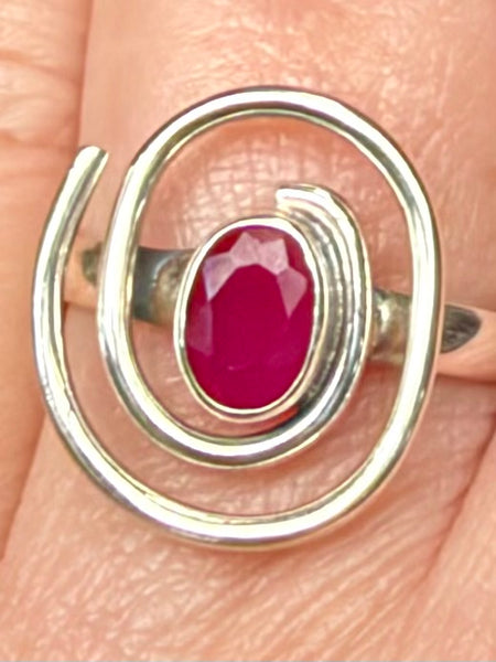 Ruby Spiral Ring Size 8.5 - Morganna’s Treasures