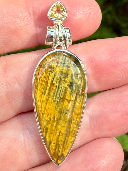 Beautiful Nellite and Citrine Pendant