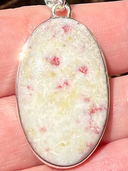 Cinnabar in Scapolite Pendant - Morganna’s Treasures