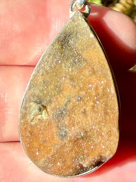 Chrome Chalcedony Druzy Pendant