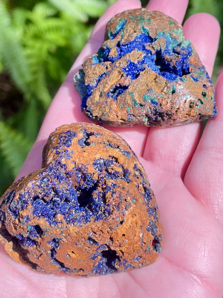 Azurite in Malachite Druzy Heart - Morganna’s Treasures