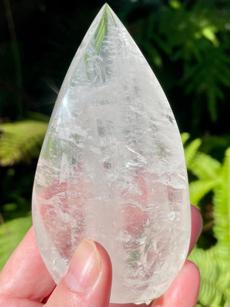 Gorgeous Clear Quartz Flame - Morganna’s Treasures 