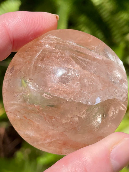 Beautiful Hematoid Quartz Round Palm Stones - Morganna’s Treasures