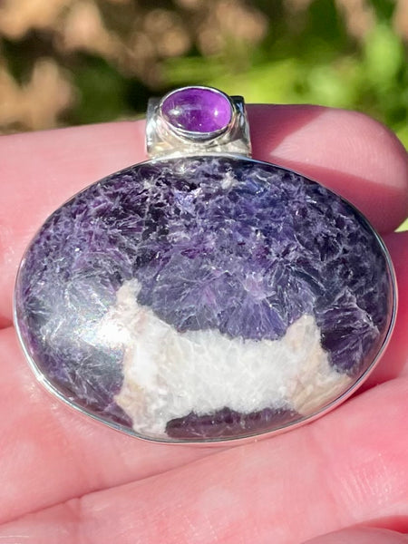 Lepidolite and Amethyst Pendant - Morganna’s Treasures