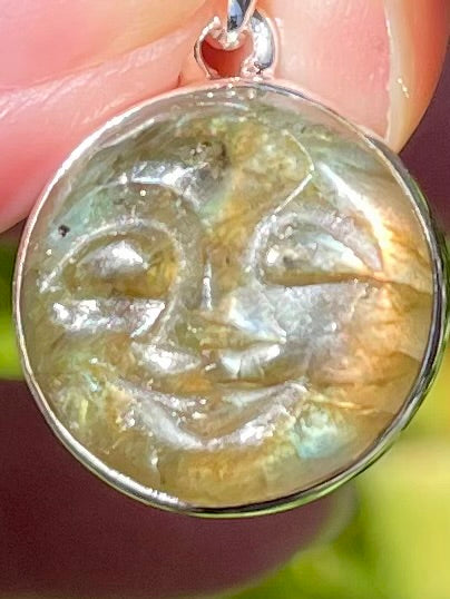 Labradorite Moon Pendant - Morganna’s Treasures
