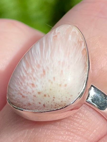 Orange Scolecite Ring Size 7.5 - Morganna’s Treasures 