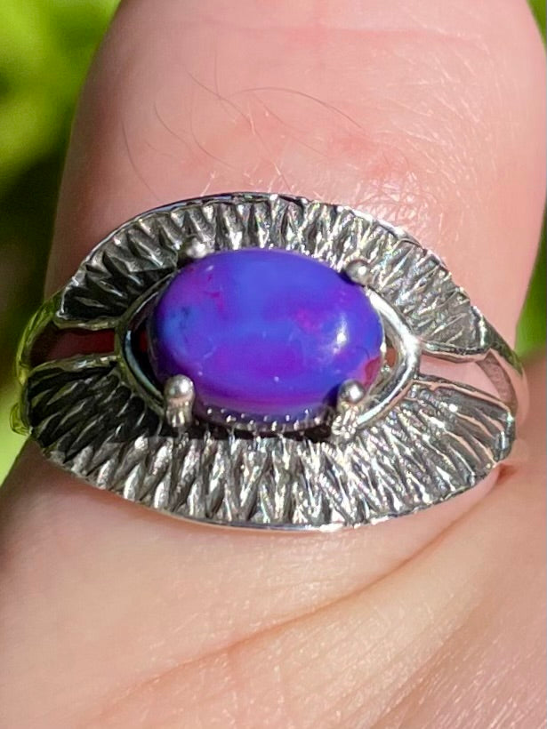 Purple Mohave Turquoise Ring Size 7 - Morganna’s Treasures 