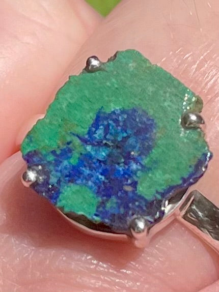 Stunning Azurite in Malachite Stalactite Ring Size 7.5 - Morganna’s Treasures 