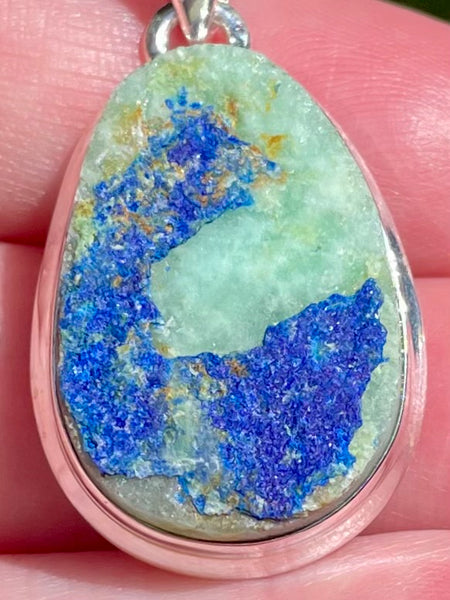 Rare Dioptase in Azurite Pendant - Morganna’s Treasures