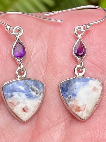 Sodalite and Amethyst Earrings - Morganna’s Treasures 