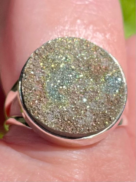 Rainbow Pyrite Druzy Ring Size 8 - Morganna’s Treasures 