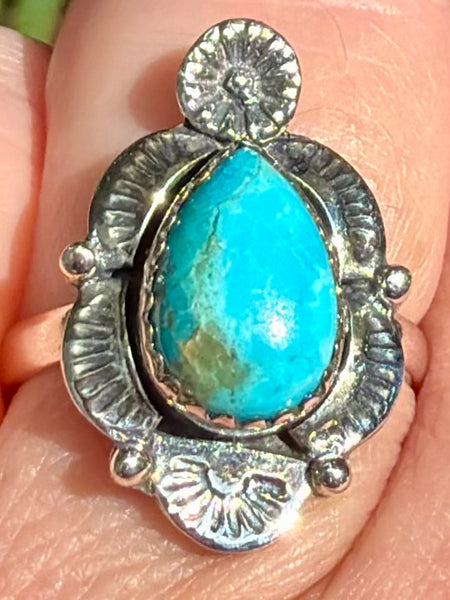 Blue Mohave Turquoise Ring Size 8.5