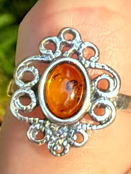 Baltic Amber Flower Ring Size 5 - Morganna’s Treasures